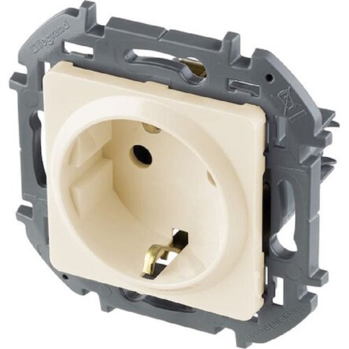 Розетка с заземлением без рамки Legrand Inspiria 1-м. слоновая кость картинка